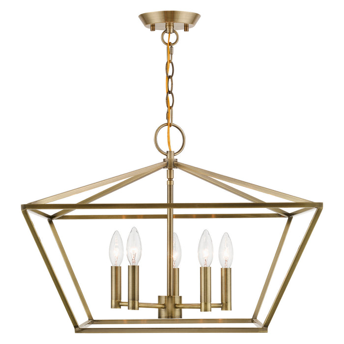 Livex Lighting - 49435-01 - Five Light Chandelier - Devone - Antique Brass