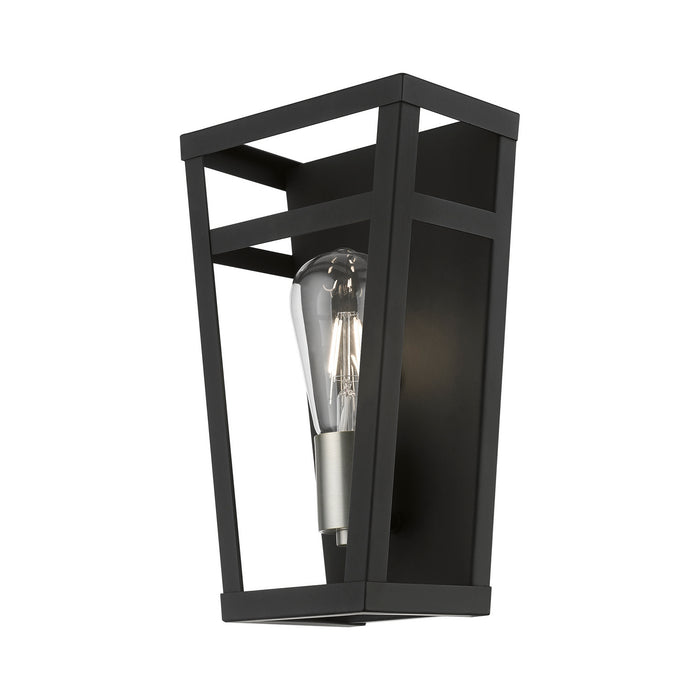 Livex Lighting - 49567-04 - One Light Wall Sconce - Schofield - Black with Brushed Nickel