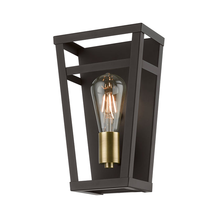 Livex Lighting - 49567-07 - One Light Wall Sconce - Schofield - Bronze with Antique Brass