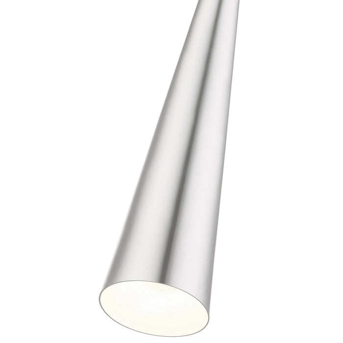 Livex Lighting - 49631-66 - One Light Pendant - Andes - Brushed Aluminum with Polished Chrome