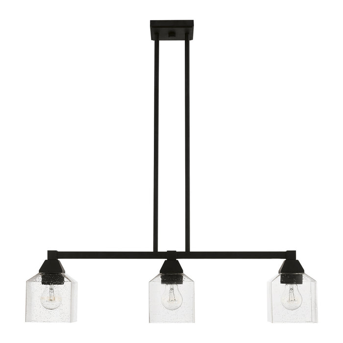 Livex Lighting - 49763-04 - Three Light Linear Chandelier - Aragon - Black