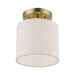Livex Lighting - 49807-01 - One Light Semi-Flush Mount - Blossom - Antique Brass