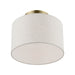 Livex Lighting - 49808-01 - One Light Semi-Flush Mount - Blossom - Antique Brass