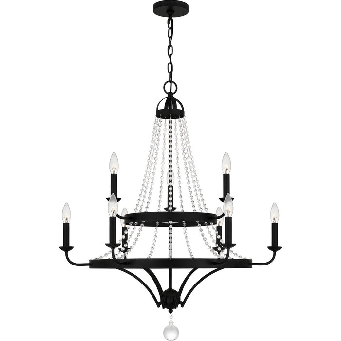 Quoizel - ADL5030MBK - Nine Light Chandelier - Adelaide - Matte Black