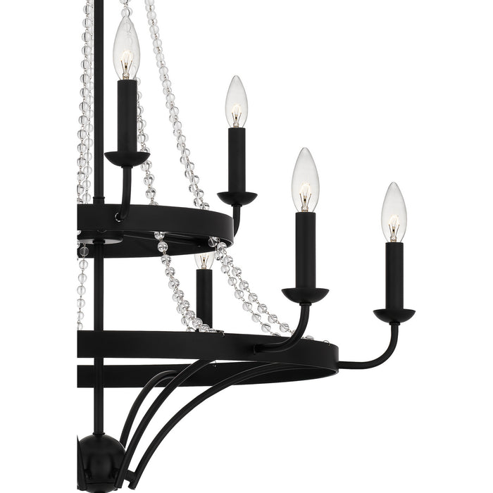 Quoizel - ADL5030MBK - Nine Light Chandelier - Adelaide - Matte Black