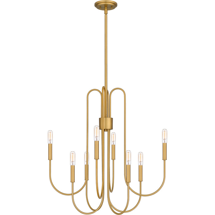 Quoizel - CBR5028BWS - Eight Light Chandelier - Cabry - Brushed Weathered Brass