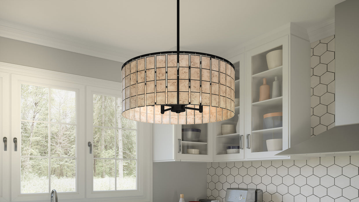 Quoizel - SGLM2822MBK - Four Light Pendant - Seigler - Matte Black