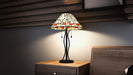 Quoizel - TF5619MBK - Two Light Table Lamp - Tiffany - Matte Black