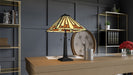 Quoizel - TF5621MBK - Two Light Table Lamp - Tiffany - Matte Black