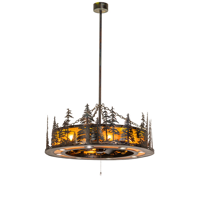 Meyda Tiffany - 247782 - 24 Light Chandel-Air - Tall Pines - Antique Copper,Burnished