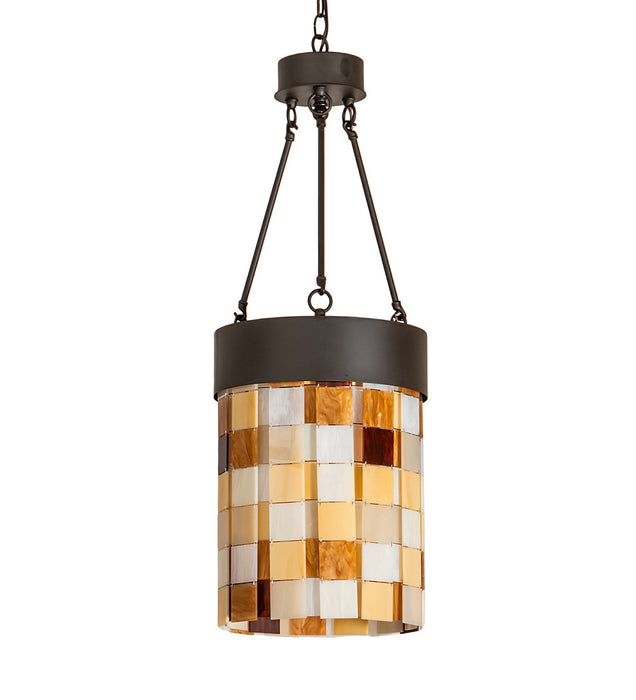 Meyda Tiffany - 249600 - One Light Pendant - Cilindro Calico - Oil Rubbed Bronze