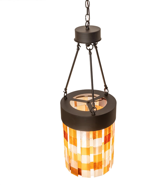 Meyda Tiffany - 249600 - One Light Pendant - Cilindro Calico - Oil Rubbed Bronze