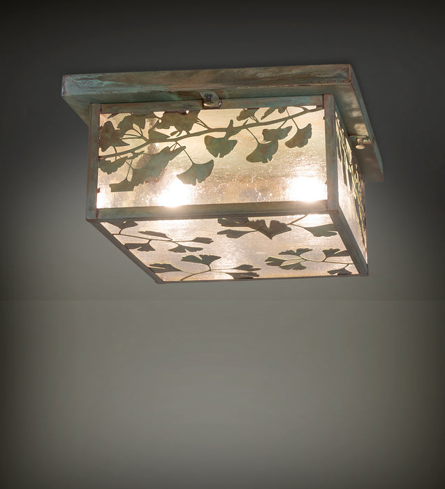 Meyda Tiffany - 251383 - Two Light Flushmount - Hyde Park - Verdigris