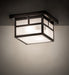 Meyda Tiffany - 251751 - Two Light Flushmount - Hyde Park - Craftsman Brown