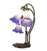 Meyda Tiffany - 251859 - Three Light Table Lamp - Blue/White Pond Lily - Mahogany Bronze