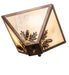 Meyda Tiffany - 252002 - Three Light Flushmount - Oak Leaf & Acorn - Antique Copper,Burnished