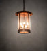 Meyda Tiffany - 252006 - Four Light Pendant - Fulton Lake Charles - Vintage Copper