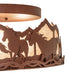 Meyda Tiffany - 254823 - LED Flushmount - Running Horses - Rust