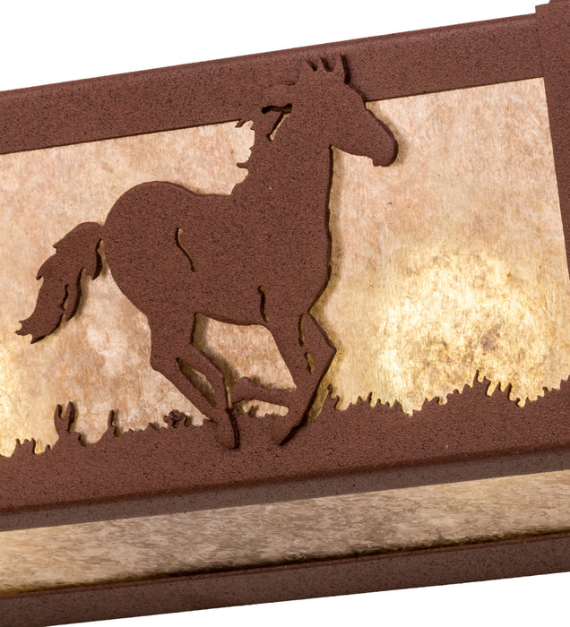 Meyda Tiffany - 254836 - LED Vanity - Running Horses - Rust