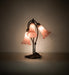 Meyda Tiffany - 98715 - Three Light Table Lamp - Pink Pond Lily - Mahogany Bronze