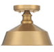 Meridian - M60068NB - One Light Semi-Flush Mount - Natural Brass