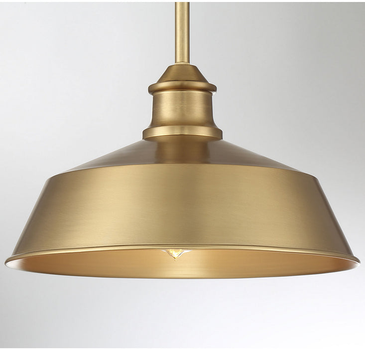 Meridian - M7021NB - One Light Pendant - Natural Brass