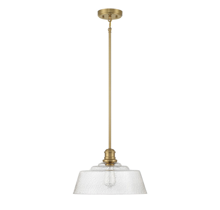 Meridian - M7023NB - One Light Pendant - Natural Brass