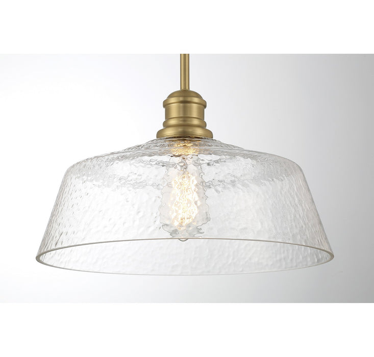 Meridian - M7023NB - One Light Pendant - Natural Brass