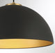 Meridian - M7024MBKNB - One Light Pendant - Matte Black with Natural Brass