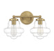 Meridian - M80072NB - Two Light Bathroom Vanity - Natural Brass