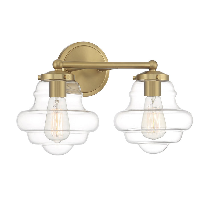 Meridian - M80072NB - Two Light Bathroom Vanity - Natural Brass