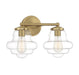 Meridian - M80072NB - Two Light Bathroom Vanity - Natural Brass