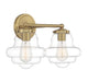 Meridian - M80072NB - Two Light Bathroom Vanity - Natural Brass