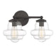 Meridian - M80072ORB - Two Light Bathroom Vanity - Oil Rubbed Bronze