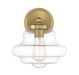 Meridian - M90091NB - One Light Wall Sconce - Natural Brass