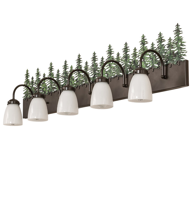 Meyda Tiffany - 124171 - Five Light Vanity - Tall Pines - Timeless Bronze