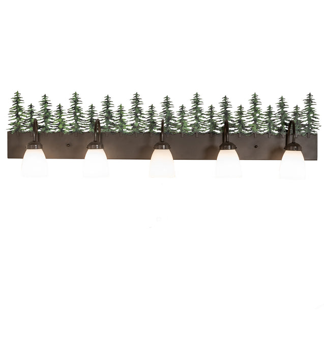 Meyda Tiffany - 124171 - Five Light Vanity - Tall Pines - Timeless Bronze