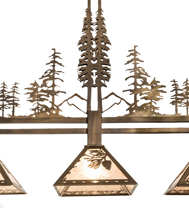Meyda Tiffany - 251561 - Three Light Island Pendant - Winter Pine - Antique Copper
