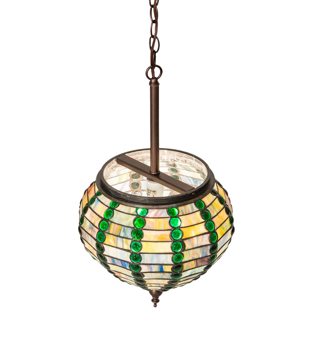 Meyda Tiffany - 254233 - One Light Pendant - Jeweled Beehive - Mahogany Bronze