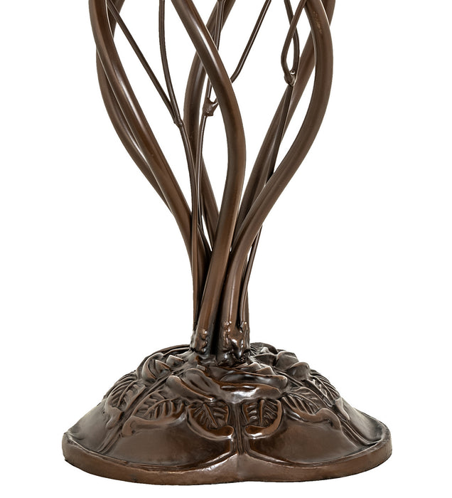 Meyda Tiffany - 255820 - Six Light Table Lamp - Blue/White Pond Lily - Mahogany Bronze