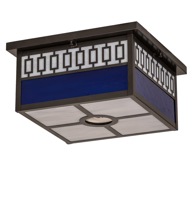 Meyda Tiffany - 256013 - Five Light Flushmount - Kungsholm - Craftsman Brown