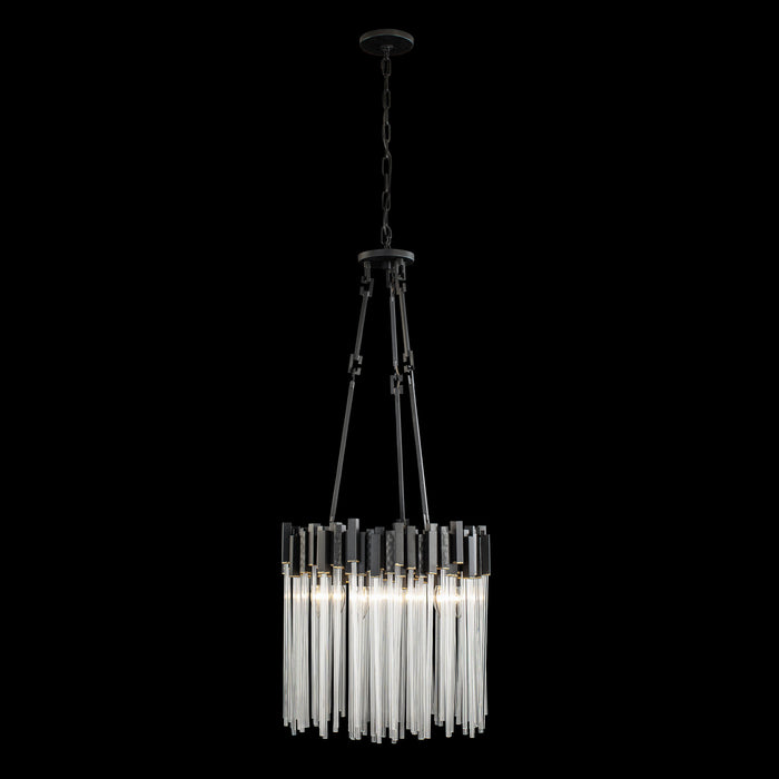 Varaluz - 309P06MBFG - Six Light Pendant - Matrix - Matte Black/French Gold