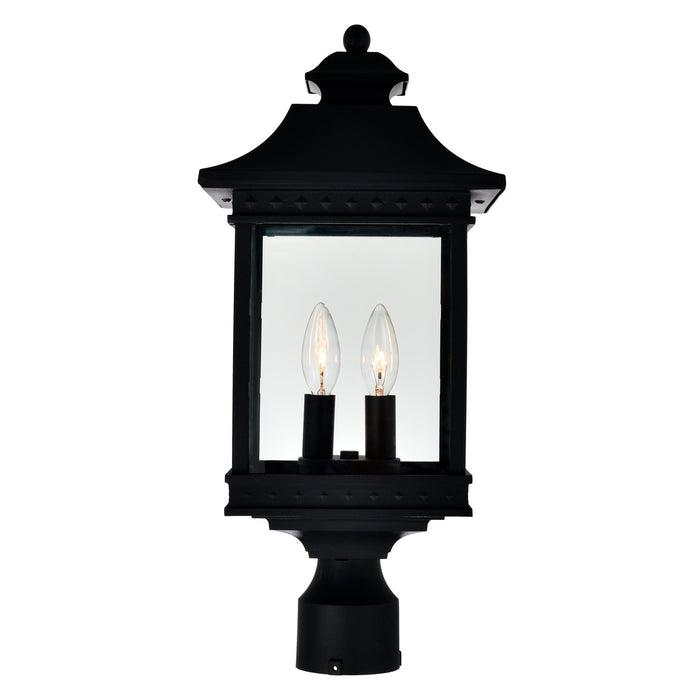 CWI Lighting - 0416PT9-2-101 - Two Light Outdoor Lantern Head - Cleveland - Black