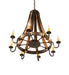 Meyda Tiffany - 253258 - Eight Light Chandelier - Barrel Stave - Natural Wood,Oil Rubbed Bronze