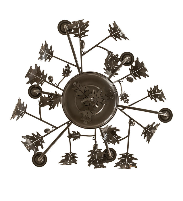 Meyda Tiffany - 255519 - Six Light Chandelier - Oak Leaf & Acorn - Timeless Bronze