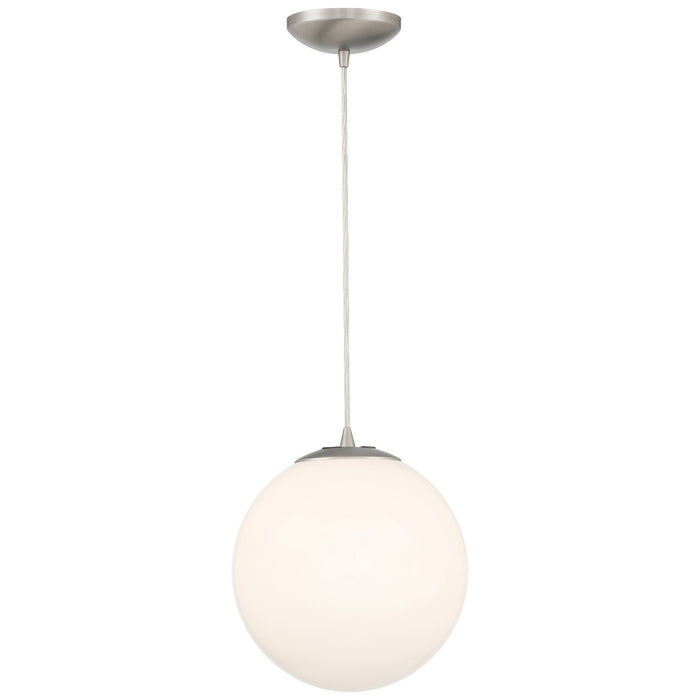 Access - 23941-BS/OPL - One Light Pendant - Pearl - Brushed Steel