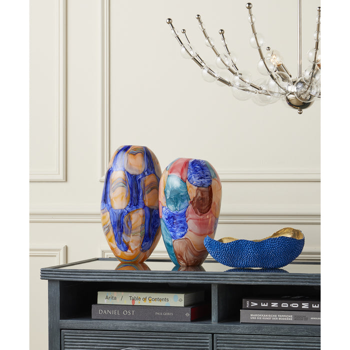 Currey and Company - 1200-0561 - Vase - Blue/Orange/Green