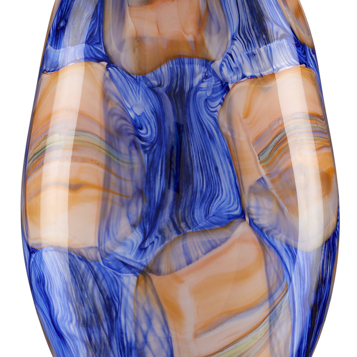 Currey and Company - 1200-0562 - Vase - Blue/Orange/Green