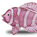 Currey and Company - 1200-0563 - Fish Set of 2 - Pink/White