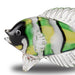 Currey and Company - 1200-0564 - Fish Set of 2 - Green/Black/White/Multicolor